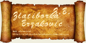 Zlatiborka Brzaković vizit kartica